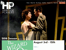 Tablet Screenshot of heritageplayers.org